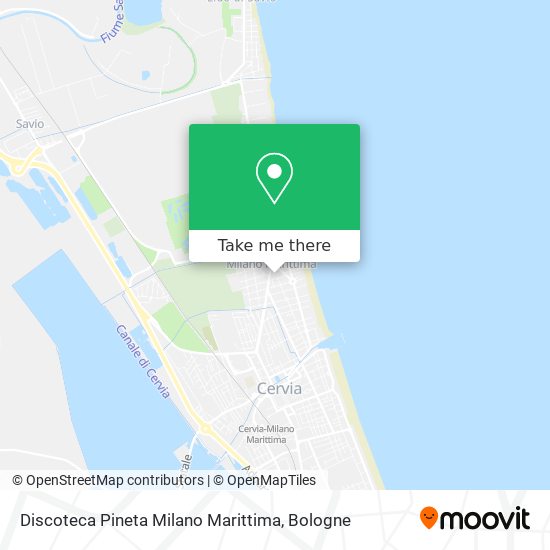 Discoteca Pineta Milano Marittima map