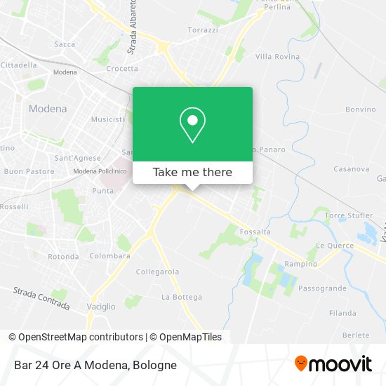 Bar 24 Ore A Modena map