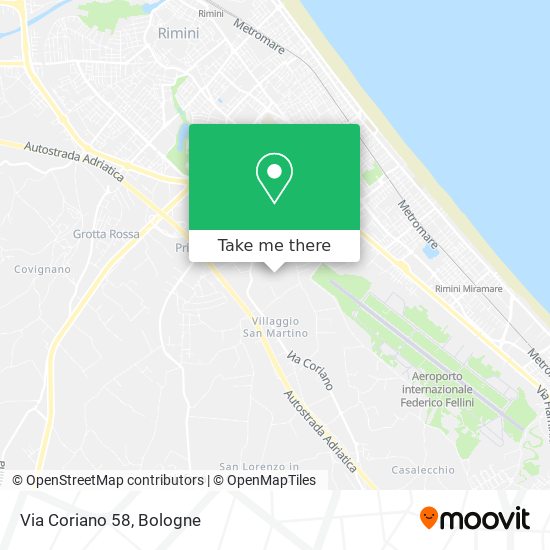 Via Coriano 58 map
