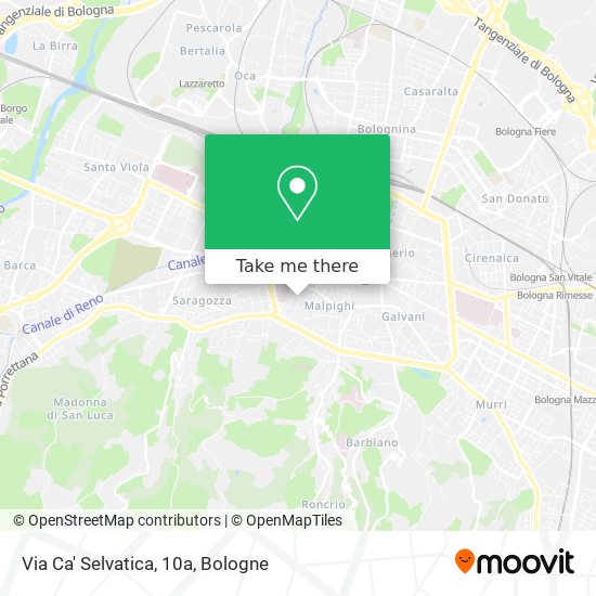 Via Ca' Selvatica, 10a map