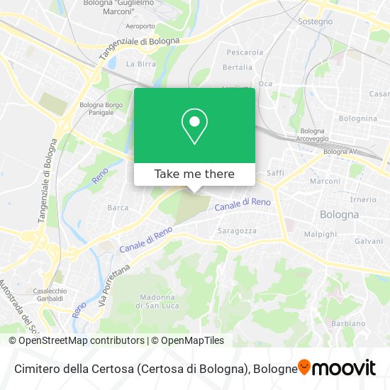 Cimitero della Certosa (Certosa di Bologna) map