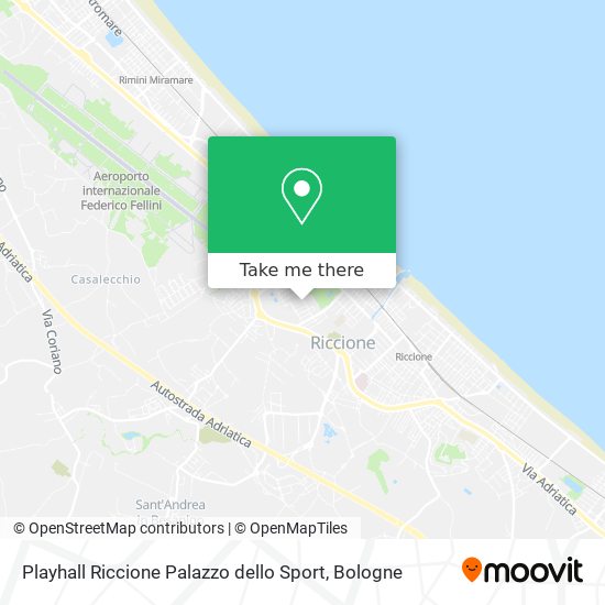 Playhall Riccione Palazzo dello Sport map