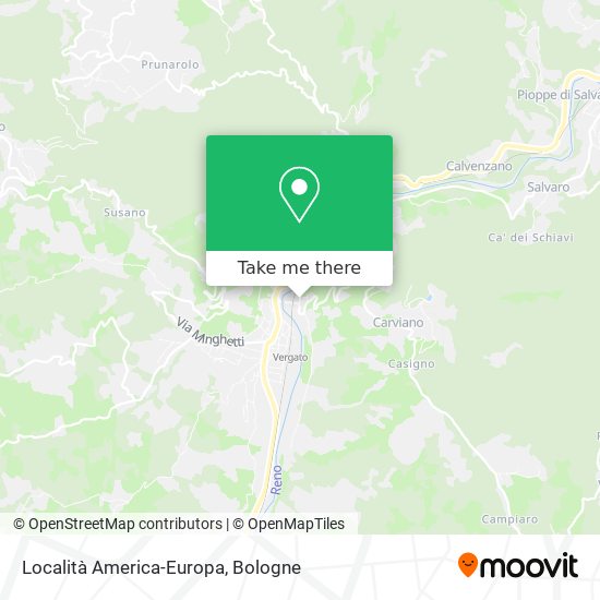 Località America-Europa map