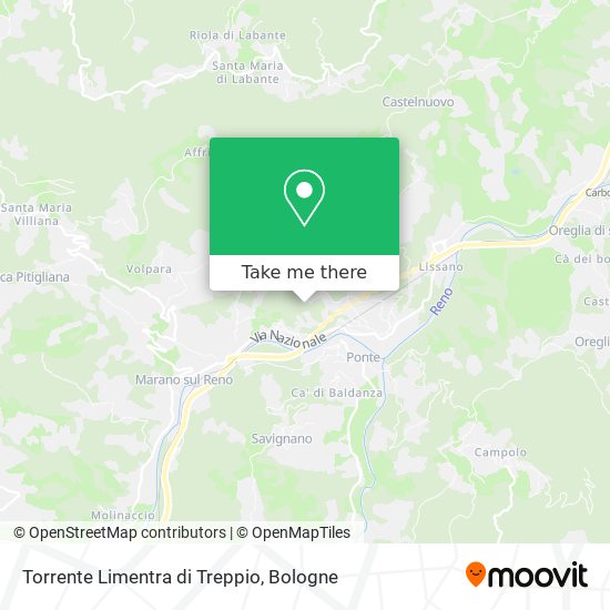 Torrente Limentra di Treppio map