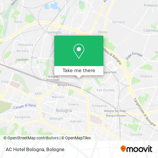 AC Hotel Bologna map