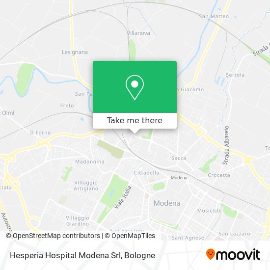 Hesperia Hospital Modena Srl map
