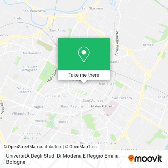 UniversitÀ Degli Studi Di Modena E Reggio Emilia map