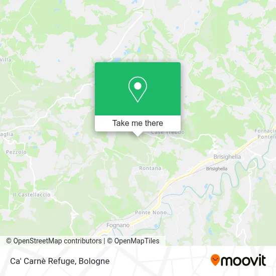 Ca' Carnè Refuge map