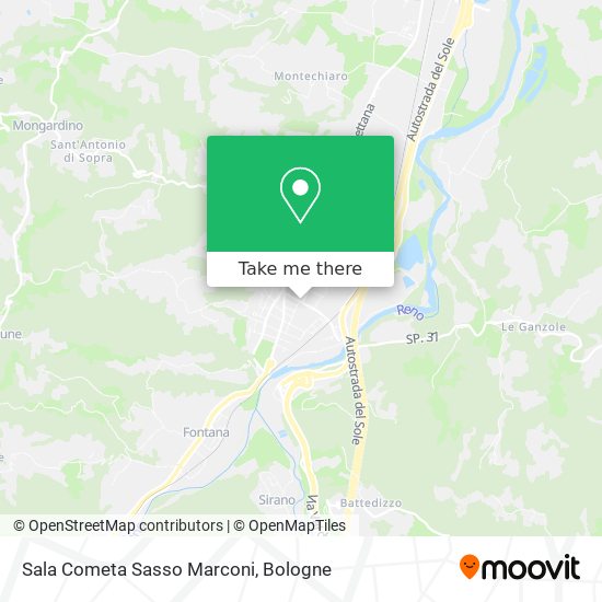 Sala Cometa Sasso Marconi map