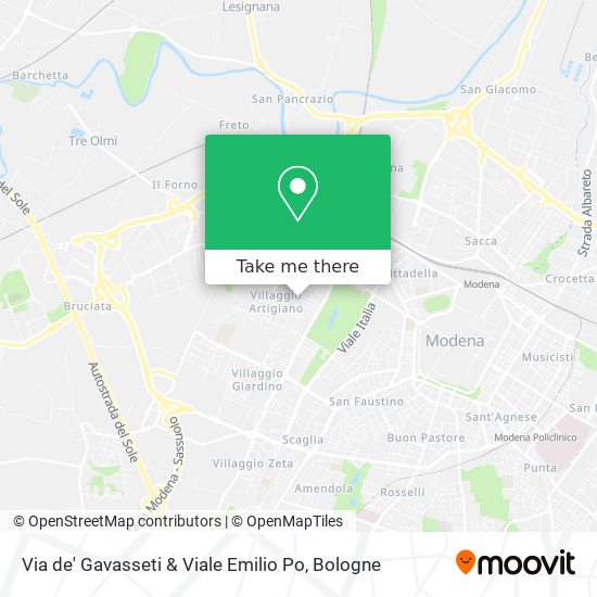 Via de' Gavasseti & Viale Emilio Po map