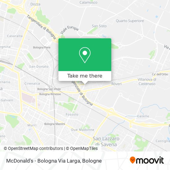 McDonald's - Bologna Via Larga map