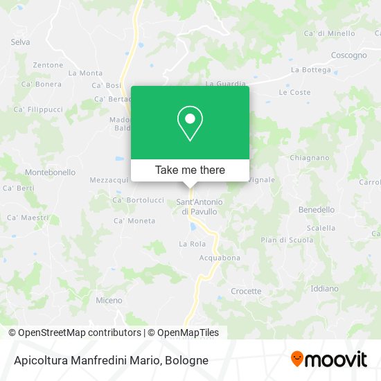 Apicoltura Manfredini Mario map
