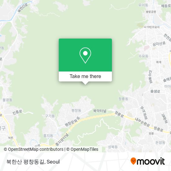 북한산 평창동길 map