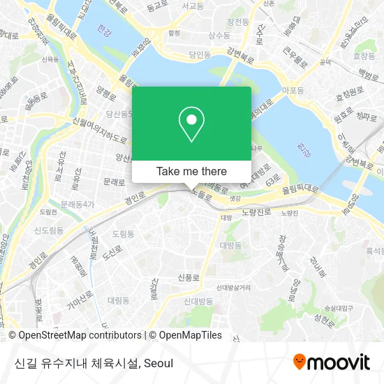 신길 유수지내 체육시설 map