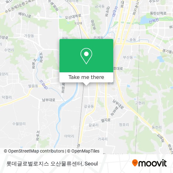 롯데글로벌로지스 오산물류센터 map