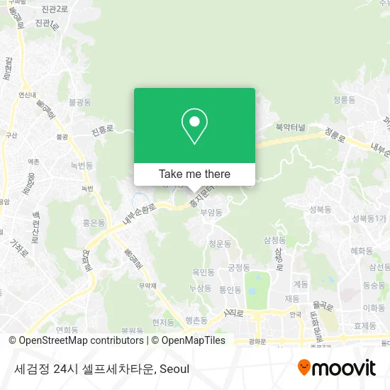 세검정 24시 셀프세차타운 map