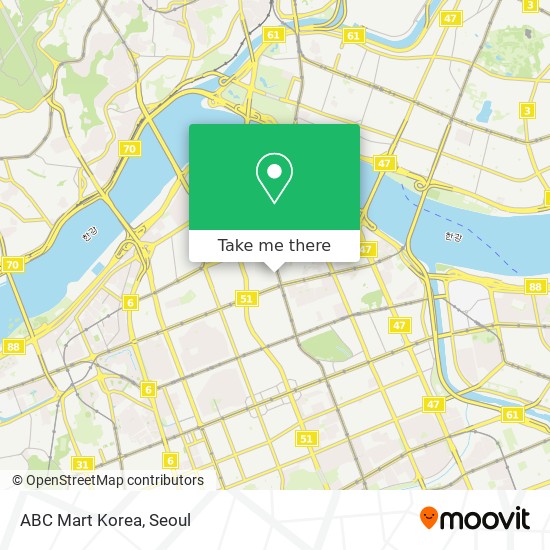 ABC Mart Korea map