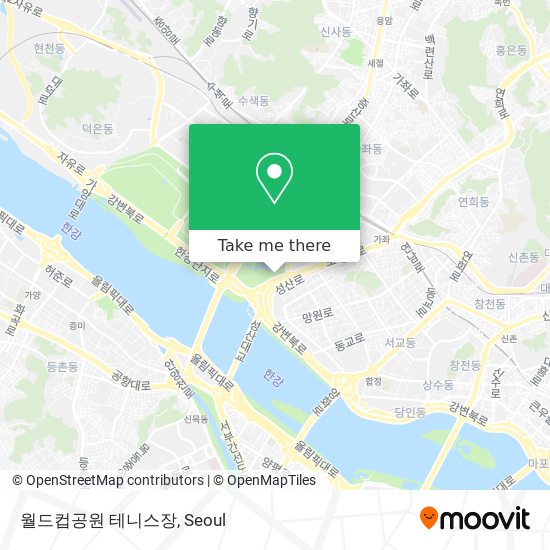 월드컵공원 테니스장 map