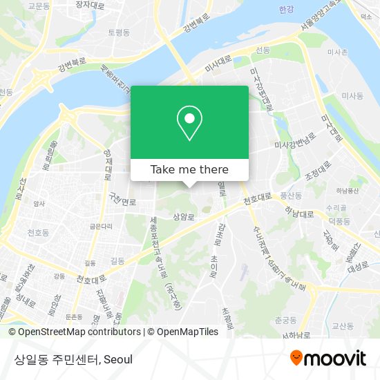 상일동 주민센터 map