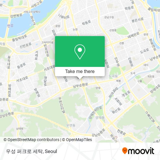 우성 퍼크로 세탁 map