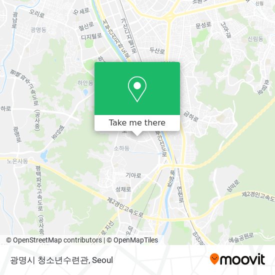 광명시 청소년수련관 map