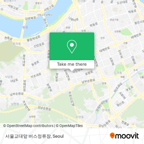 서울교대앞 버스정류장 map