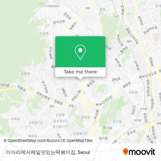 미아리에서제일맛있는떡볶이집 map