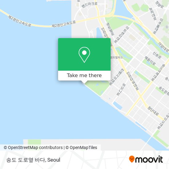 송도 도로옆 바다 map