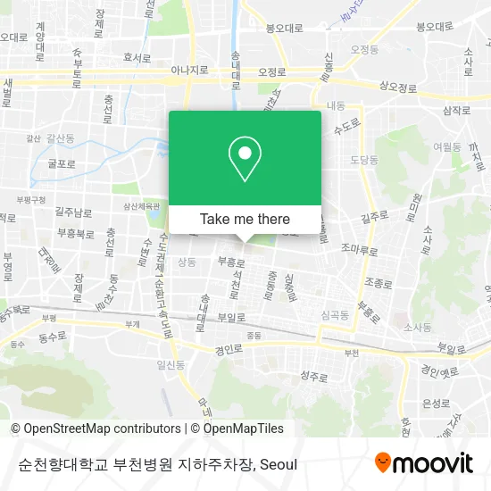 순천향대학교 부천병원 지하주차장 map