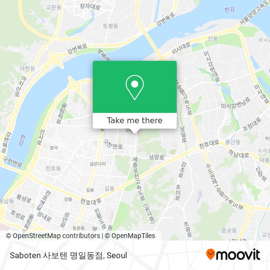 Saboten 사보텐 명일동점 map