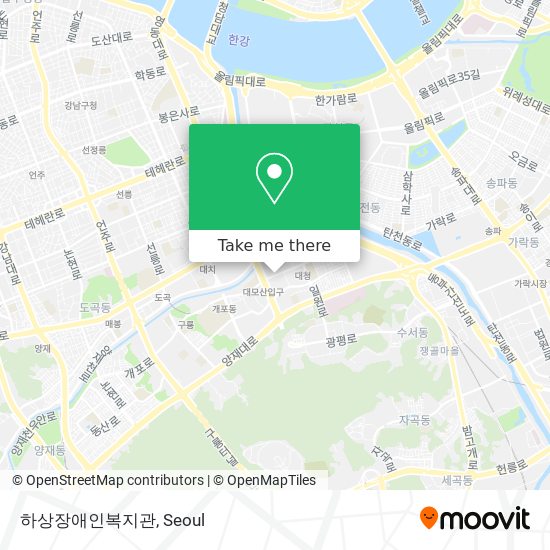 하상장애인복지관 map