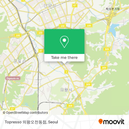 Topresso 의왕오전동점 map