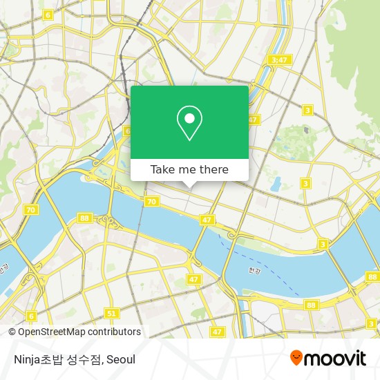 Ninja초밥 성수점 map
