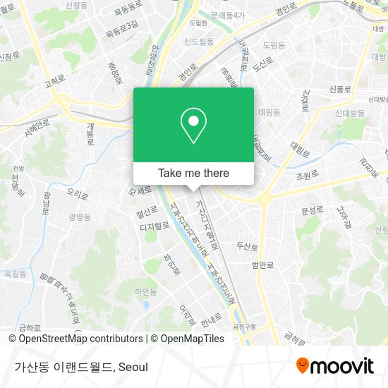 가산동 이랜드월드 map