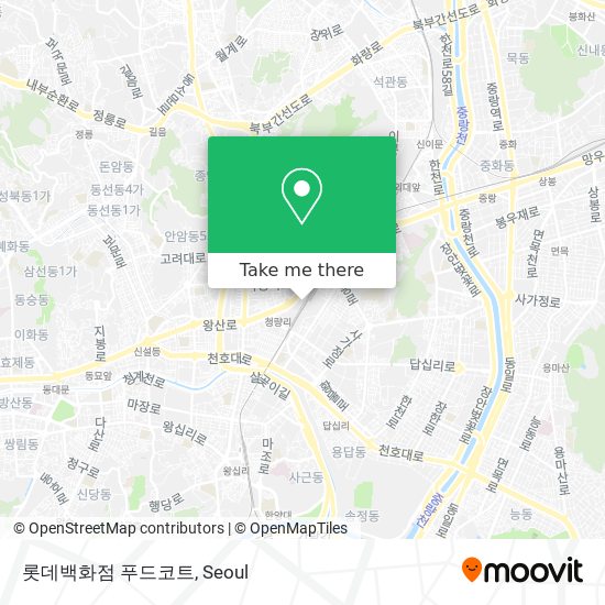 롯데백화점 푸드코트 map