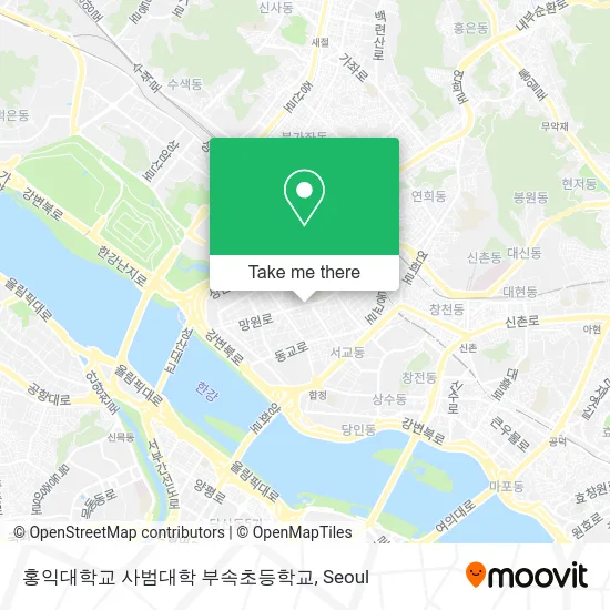 홍익대학교 사범대학 부속초등학교 map