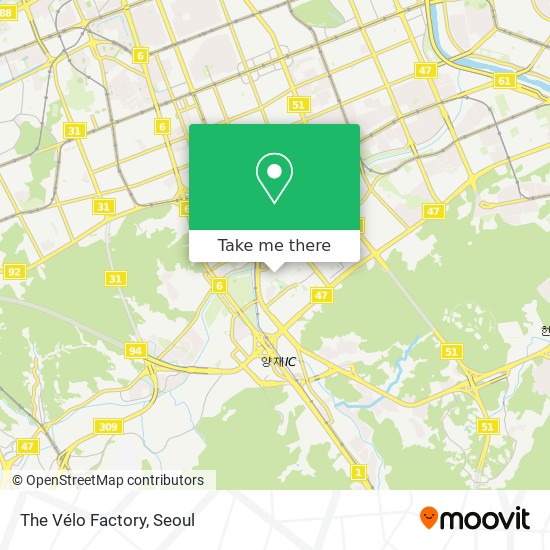 The Vélo Factory map
