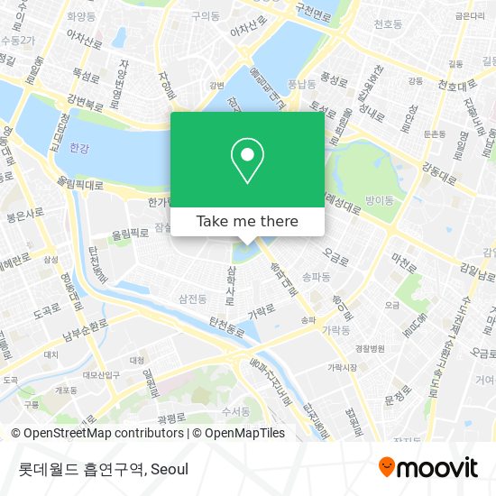 롯데월드  흡연구역 map