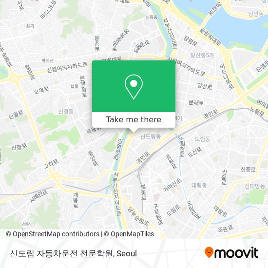 How to get to 신도림 자동차운전 전문학원 in 구로구, 서울시 by Bus or Subway?