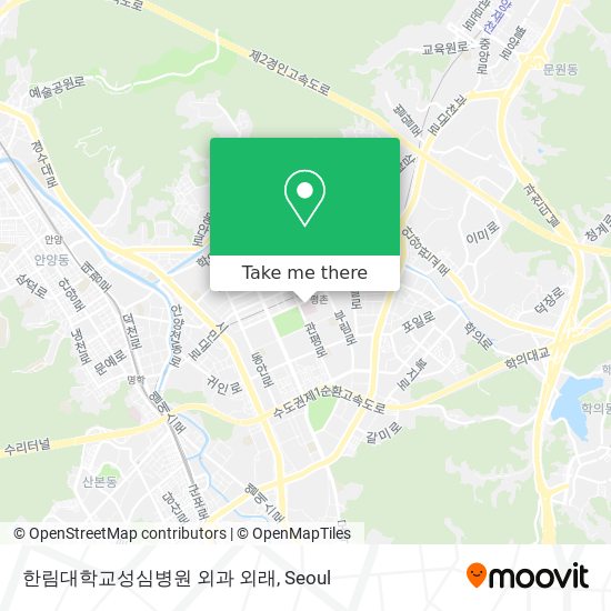 한림대학교성심병원 외과 외래 map