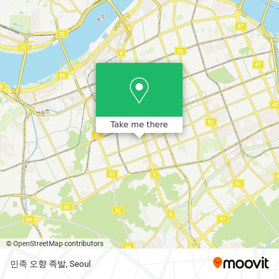 민족 오향  족발 map