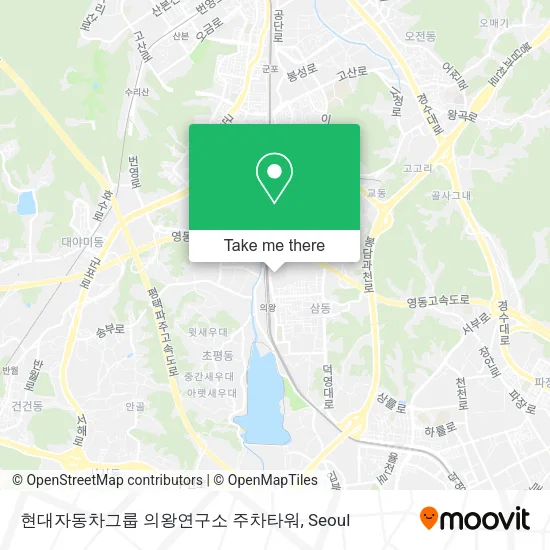 현대자동차그룹 의왕연구소 주차타워 map