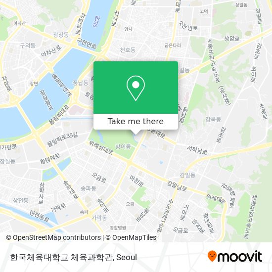 한국체육대학교 체육과학관 map