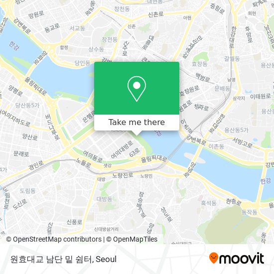 원효대교 남단 밑 쉼터 map