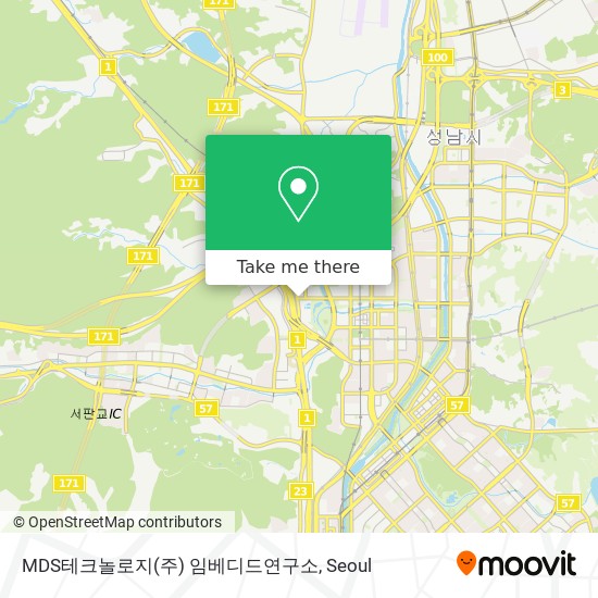 MDS테크놀로지(주) 임베디드연구소 map
