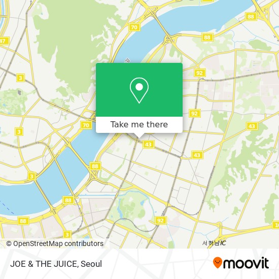 JOE & THE JUICE map