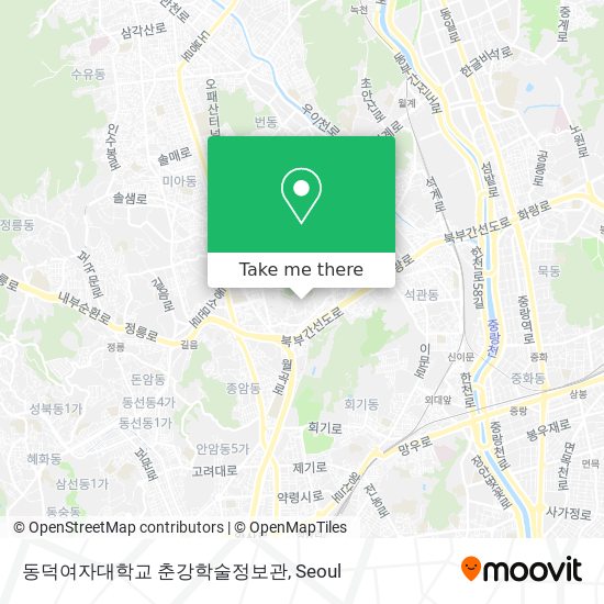 동덕여자대학교 춘강학술정보관 map