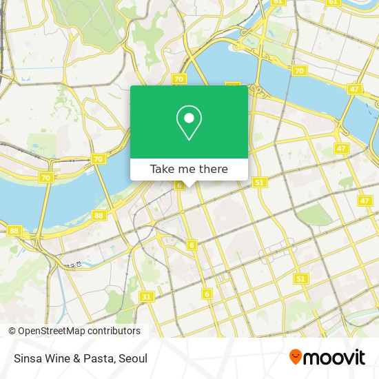 How to get to Sinsa Wine & Pasta in 서초구, 서울시 by Bus or Subway