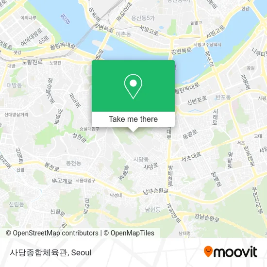 사당종합체육관 map