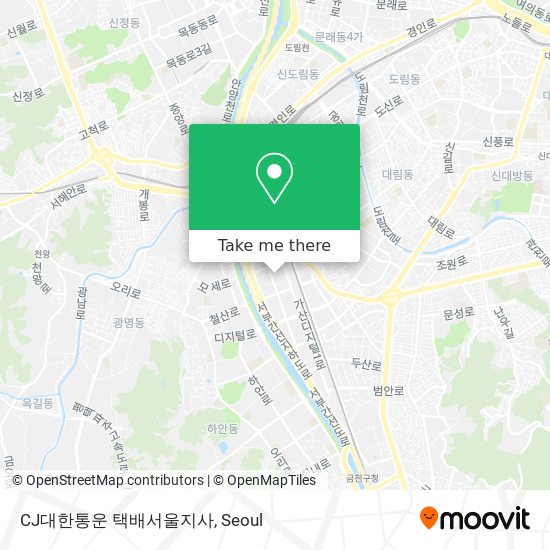 CJ대한통운 택배서울지사 map